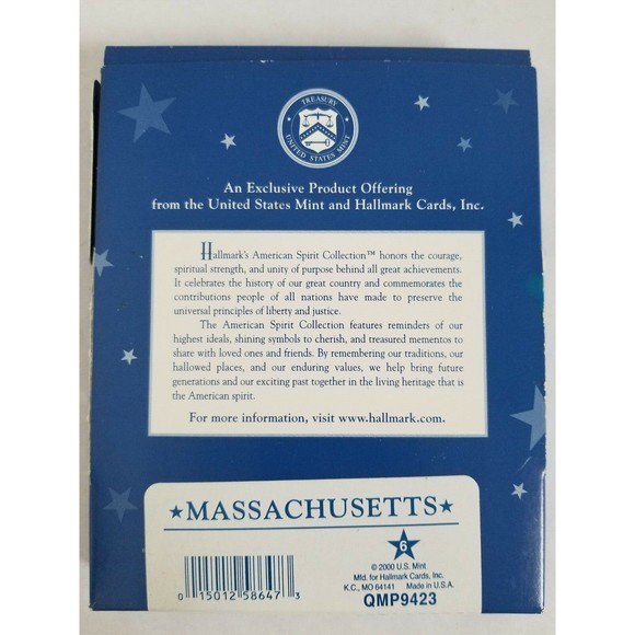 HALLMARK AMERICAN SPIRIT COLLECTION MASSACHUSETTS STATE QUARTER ORNAMENT - Picture 2 of 4